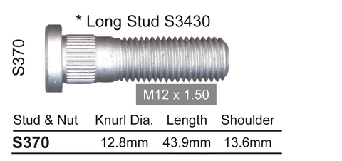Long wheel stud