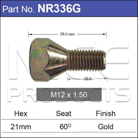 Gold Wheel Bolt