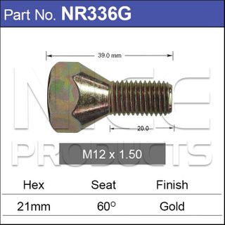 Gold Wheel Bolt