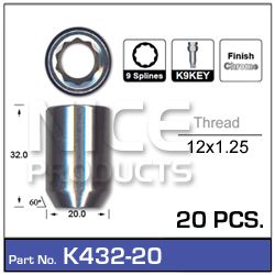 Lock Nuts 20+Key