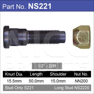 Wheel Stud & Nut