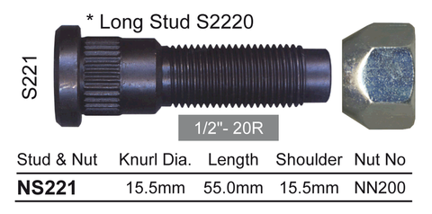 Wheel Stud & Nut