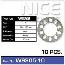 Wheel Spacers 10pcs (5 Pairs)