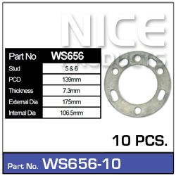 Wheel Spacer 10pcs (5 Pairs)