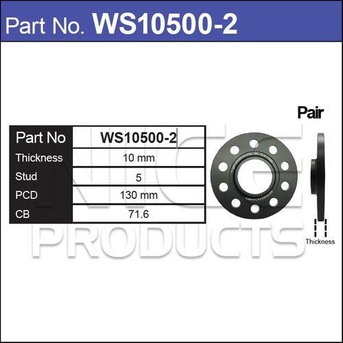 Hub Centric Wheel Spacers Pair