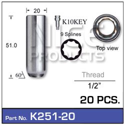 Lock nuts (20pcs + key)