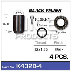 K NUTS BLACK pk(4)