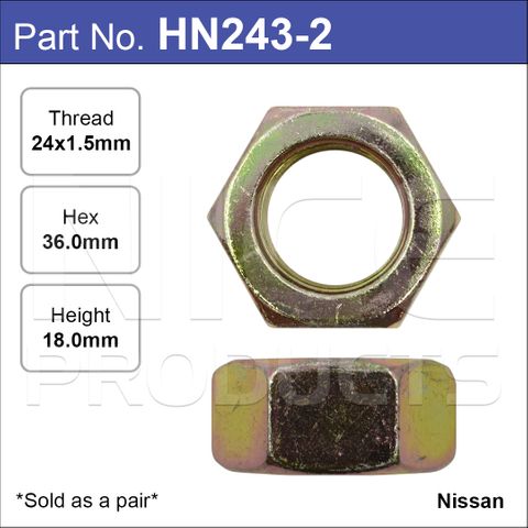 Hub Nuts Pair