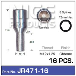 Chrome Wheel Bolts