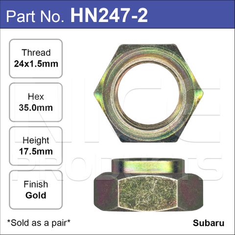 Hub Nuts Pair