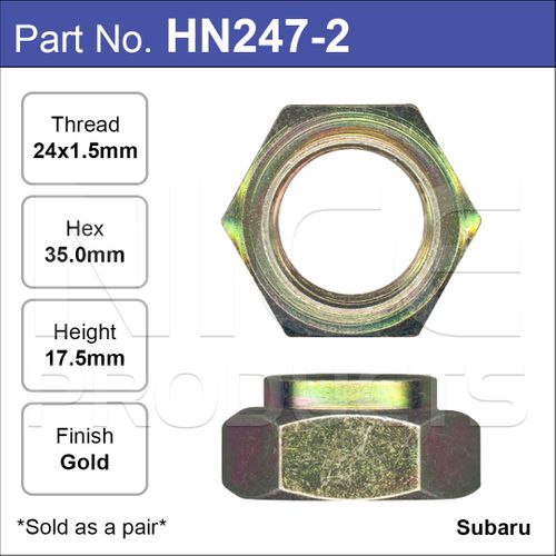 Hub Nuts Pair