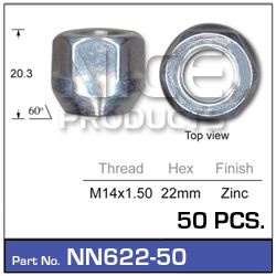 Wheel Nut pk 50