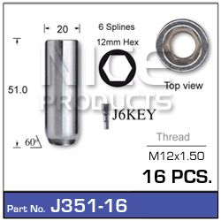 Chrome Nut Pack (16)