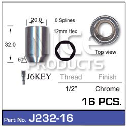 Chrome Nut Pack (16)