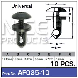 Fasteners Pkt 10