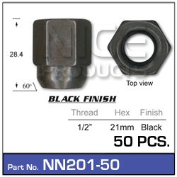 WheeL Nuts pk50