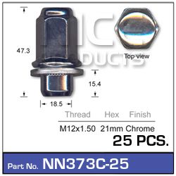 Wheel Nuts pk25