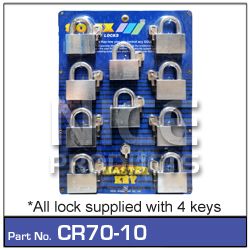Padlock 70mm pk 10