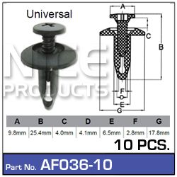 Fasteners Pkt 10