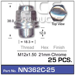 Wheel Nuts pk25