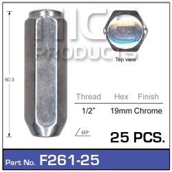 Chrome Nuts pk25