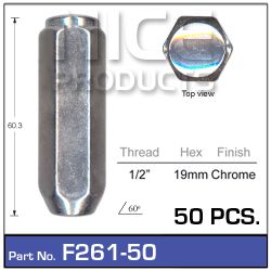 Chrome Nuts pk50