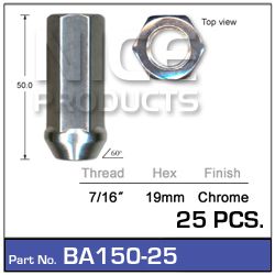 Chrome Nuts pk25