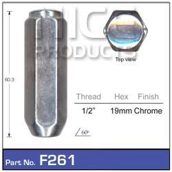 Chrome Nuts pk100