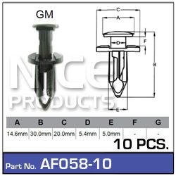 Fasteners Pkt 10