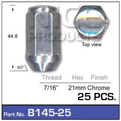Chrome Nuts pk25