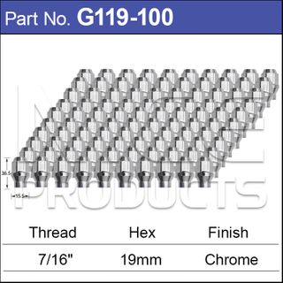 Chrome Nuts pk100