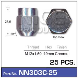 Wheel Nuts pk25
