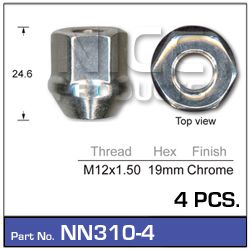 Wheel Nuts pk4