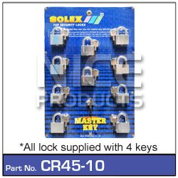 Padlock 45mm pk 10