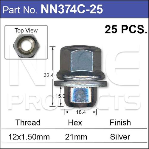 Wheel Nuts pk25