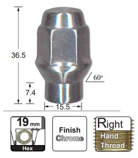 Chrome Nuts pk100