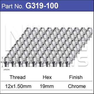 Chrome Nuts pk100