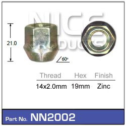 Wheel nuts 14mm x 2mm
