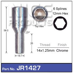 Chrome Wheel Bolt