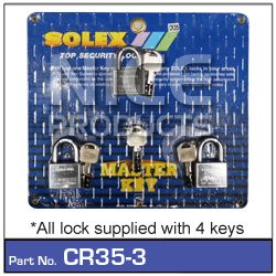 Padlock 35mm pk 3