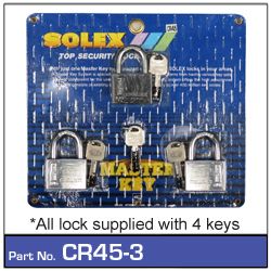 Padlock 45mm pk 3