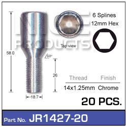 Chrome Wheel Bolts