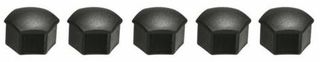 Wheel Nut Cover Black pk5