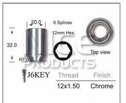 Chrome Nuts pk100