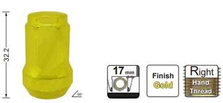 Wheel  Nuts Gold
