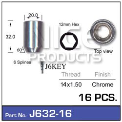Chrome Nuts pk16