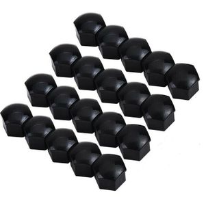 Wheel Nut Cover Black pk20