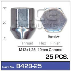 Chrome Nuts pk25