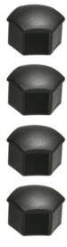 Wheel Nut Cover Black pk4