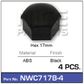 Wheel Nut Cover Black pk4